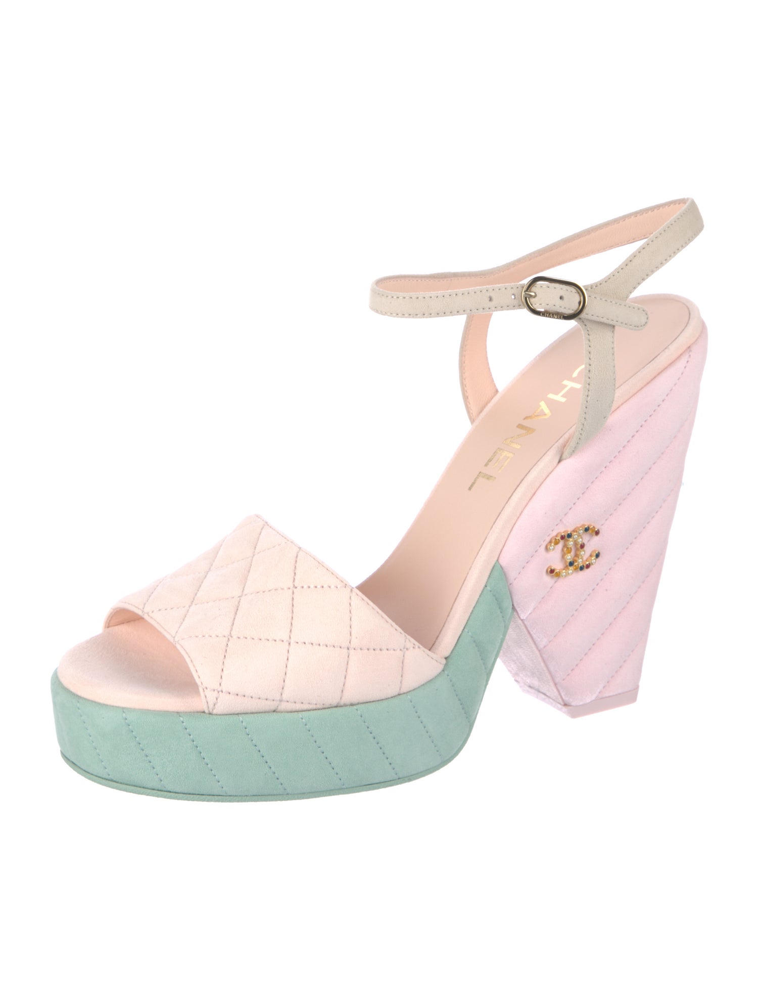 Chanel 2024 Interlocking CC Logo Sandals w/ Tags