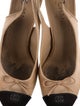 Chanel Interlocking CC Logo Satin Slingback Pumps