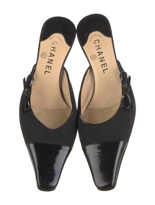 Chanel Interlocking CC Logo Canvas Mules