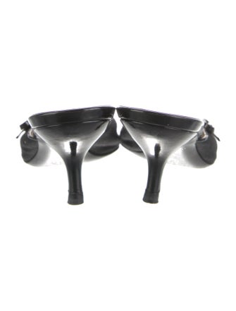 Chanel Interlocking CC Logo Canvas Mules