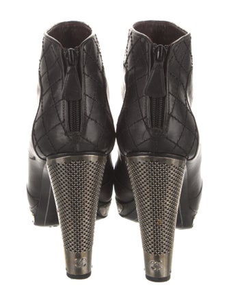 Chanel 2008 Interlocking CC Logo Boots