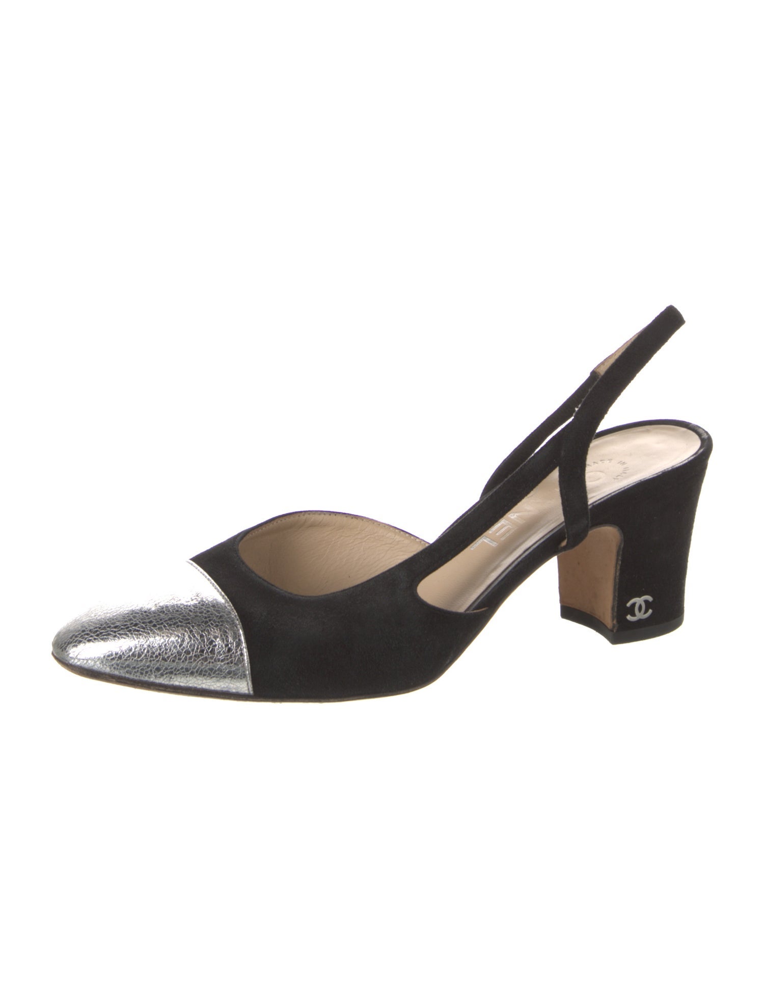 Chanel 2017 Interlocking CC Logo Slingback Pumps