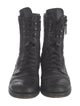 Chanel Interlocking CC Logo Leather Combat Boots
