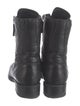 Chanel Interlocking CC Logo Leather Combat Boots
