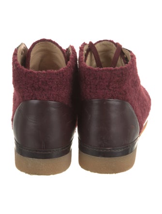 Chanel 2014-2015 Interlocking CC Logo Lace-Up Boots