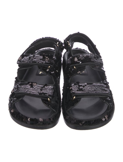 Chanel 2022 Interlocking CC Logo Slingback Sandals