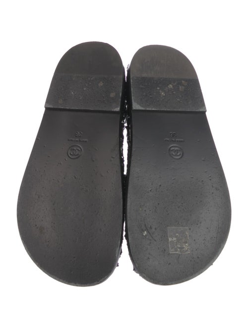 Chanel 2022 Interlocking CC Logo Slingback Sandals