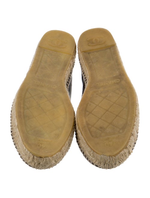 Chanel Interlocking CC Logo Lambskin Espadrilles