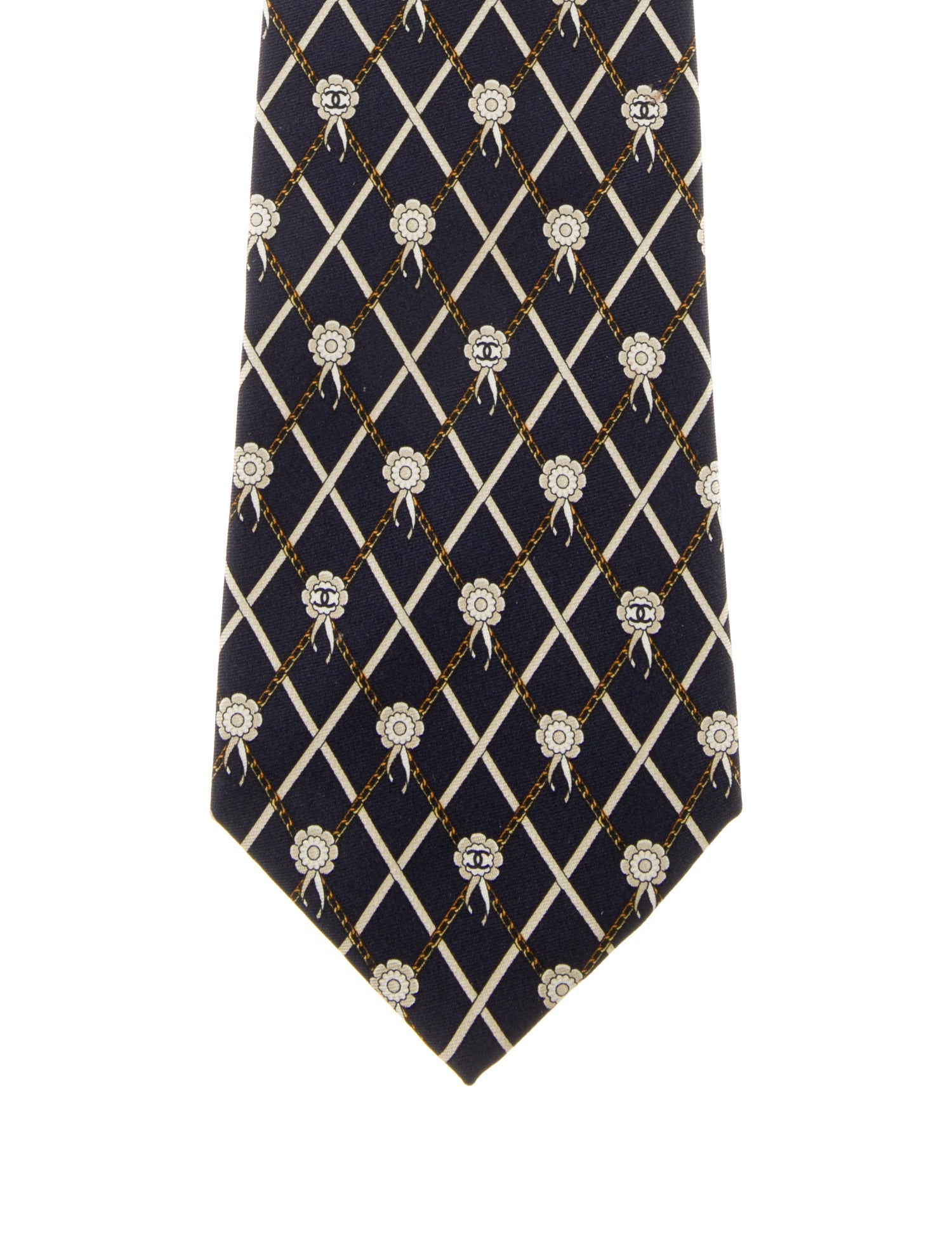 Chanel CC Silk Pattern Tie