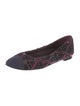 Chanel Interlocking CC Logo Tweed Ballet Flats