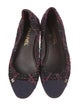 Chanel Interlocking CC Logo Tweed Ballet Flats