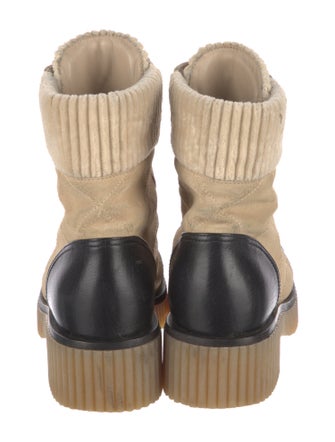 Chanel 2020 Interlocking CC Logo Combat Boots