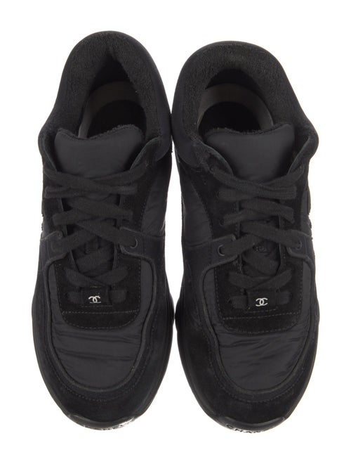 Chanel Interlocking CC Logo Suede Sneakers