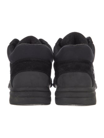 Chanel Interlocking CC Logo Suede Sneakers