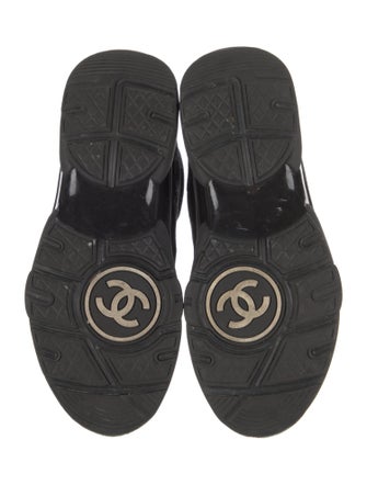 Chanel Interlocking CC Logo Suede Sneakers