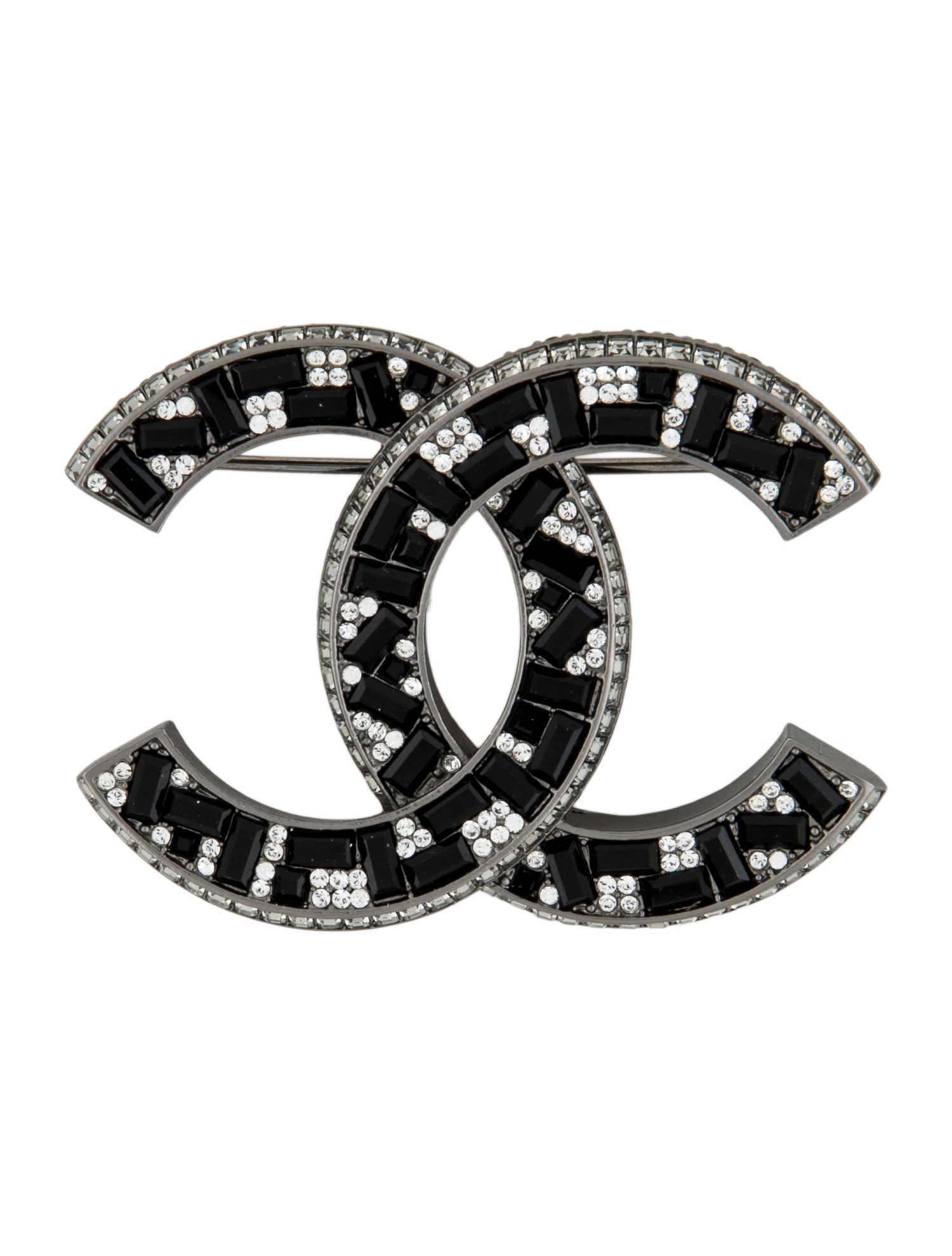Chanel CC Strass Brooch Pin