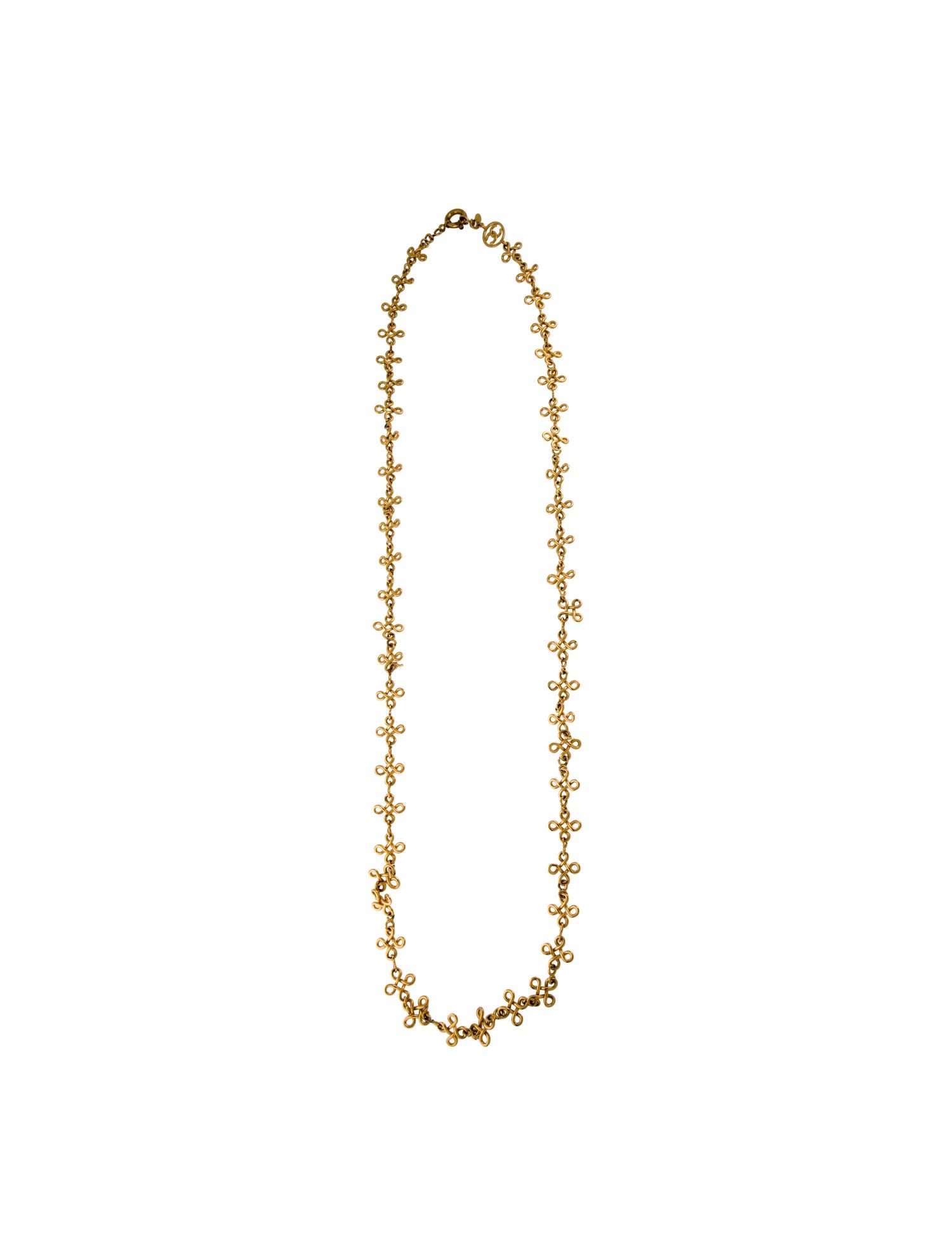 Chanel Vintage Long Infinity Link Necklace