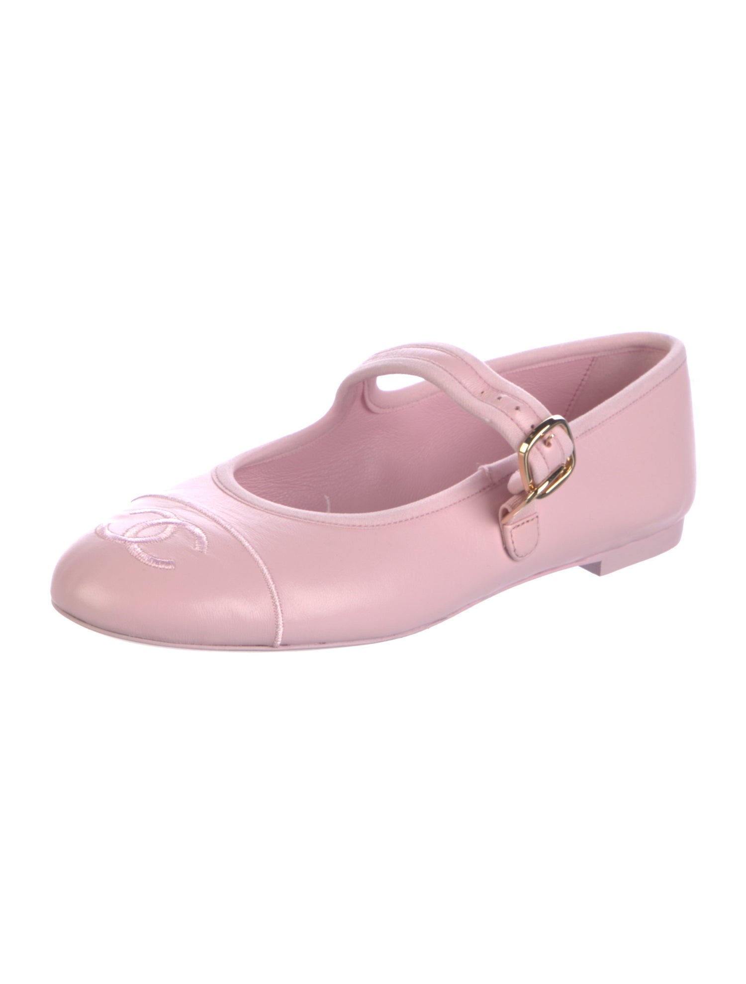 Chanel 2024 Interlocking CC Logo Mary Jane Flats