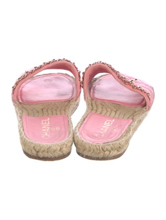 Chanel Interlocking CC Logo Jute Espadrilles