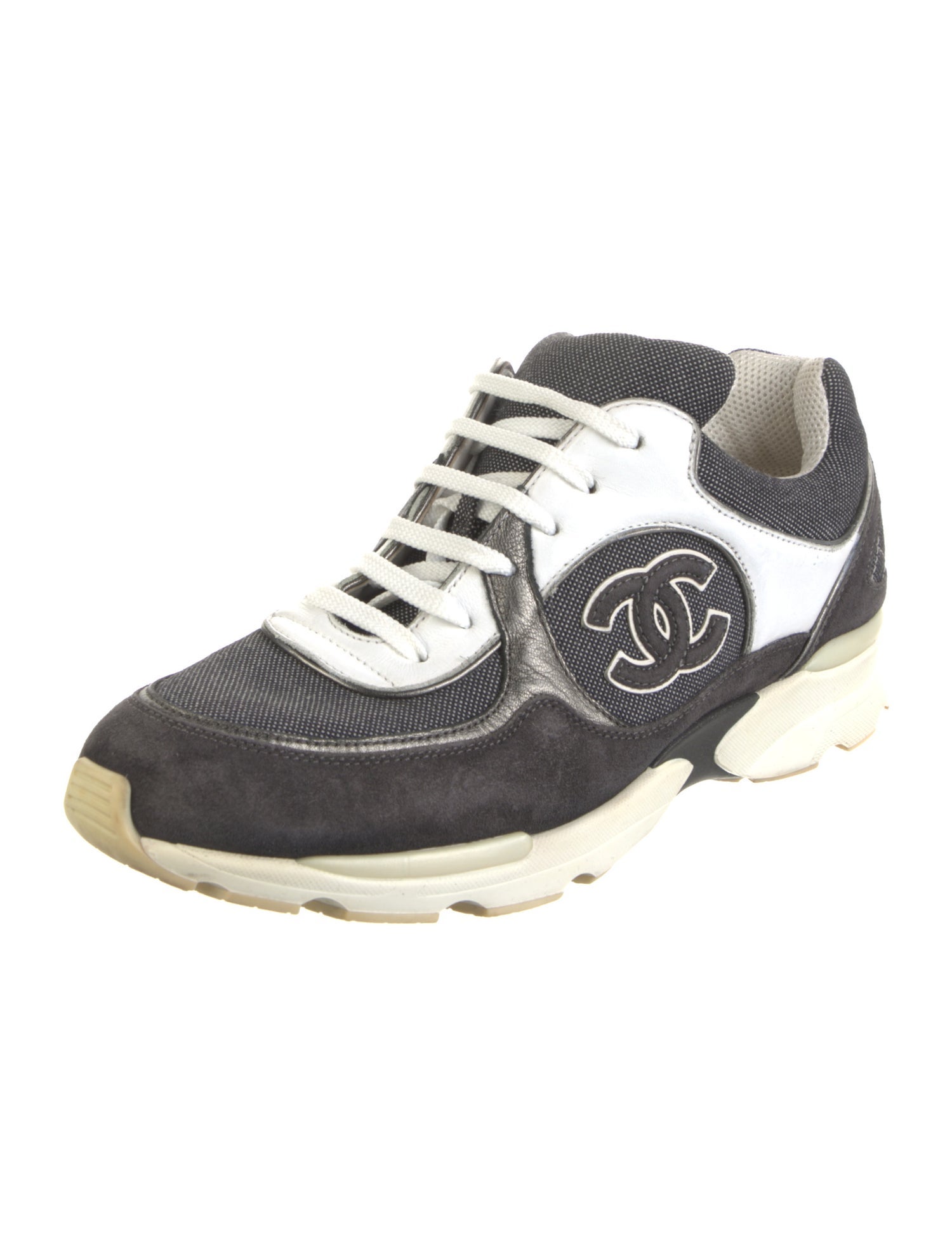 Chanel Interlocking CC Logo Canvas Sneakers