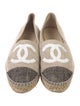 Chanel Interlocking CC Logo Sequin Embellishments Espadrilles