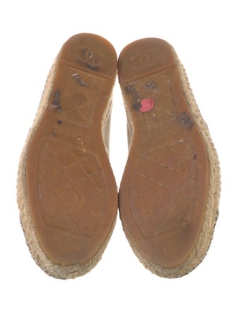 Chanel Interlocking CC Logo Sequin Embellishments Espadrilles