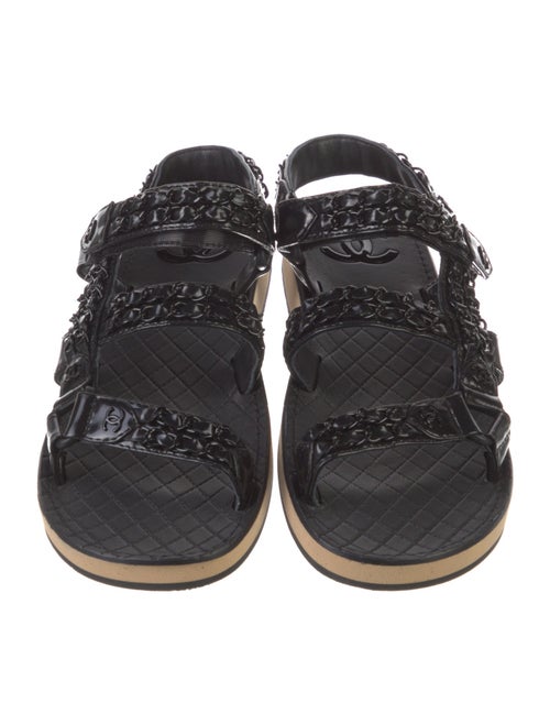 Chanel 2022 Interlocking CC Logo Slingback Sandals