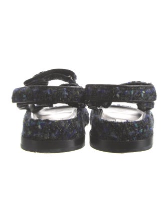 Chanel 2022 Interlocking CC Logo Slingback Sandals