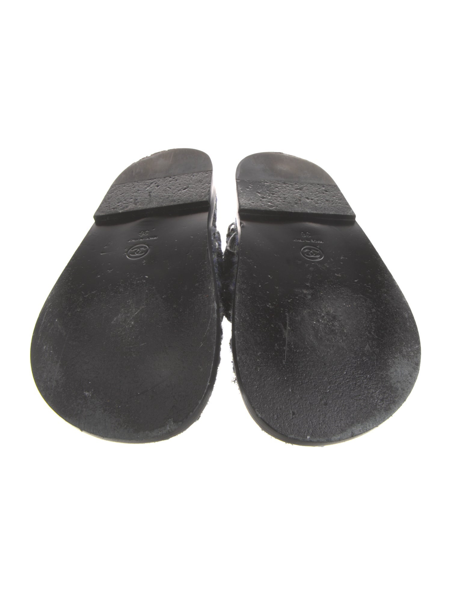 Chanel 2022 Interlocking CC Logo Slingback Sandals