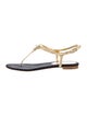 Chanel 2015 Interlocking CC Logo T-Strap Sandals