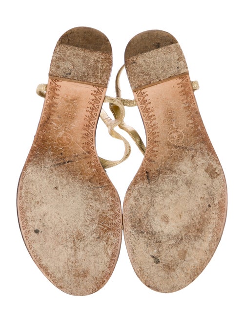 Chanel 2015 Interlocking CC Logo T-Strap Sandals