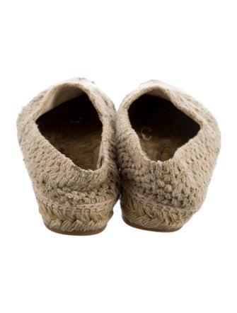 Chanel Interlocking CC Logo Tweed Espadrilles