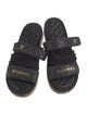 Chanel Interlocking CC Logo Leather Slides