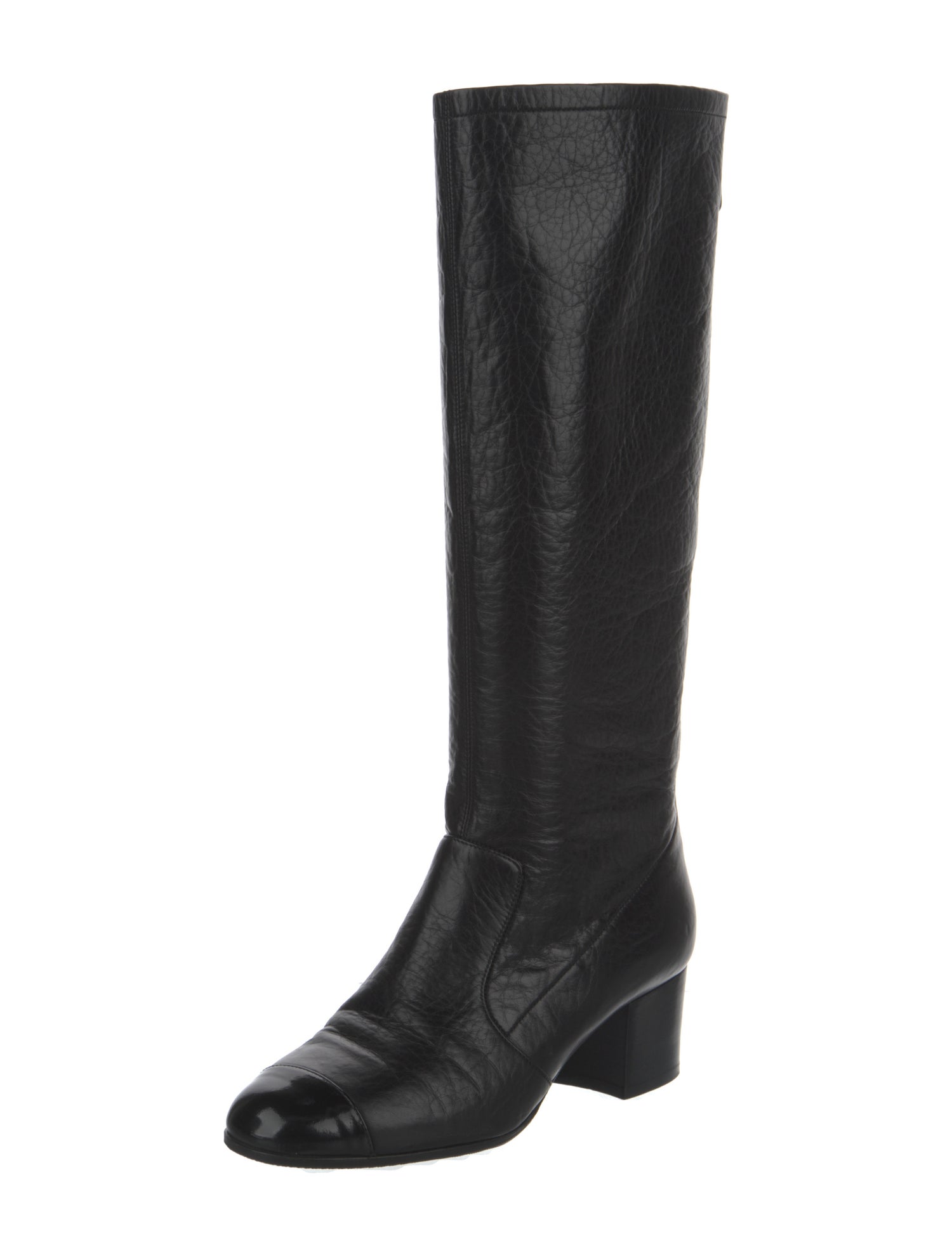 Chanel Interlocking CC Logo Calfskin Riding Boots