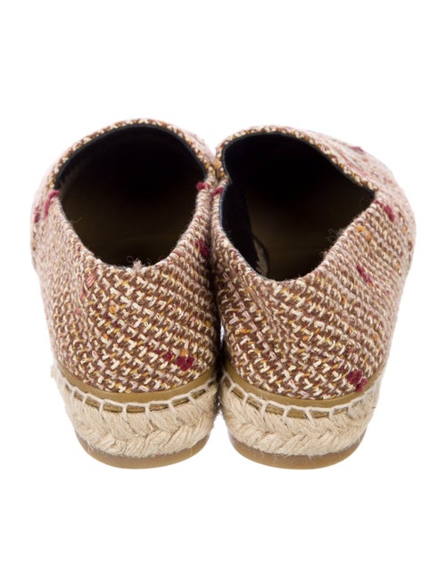 Chanel Interlocking CC Logo Tweed Espadrilles
