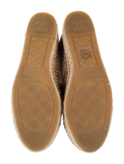 Chanel Interlocking CC Logo Tweed Espadrilles