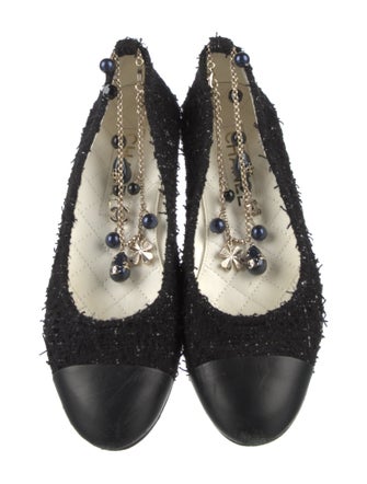 Chanel 2023 Interlocking CC Logo Ballet Flats