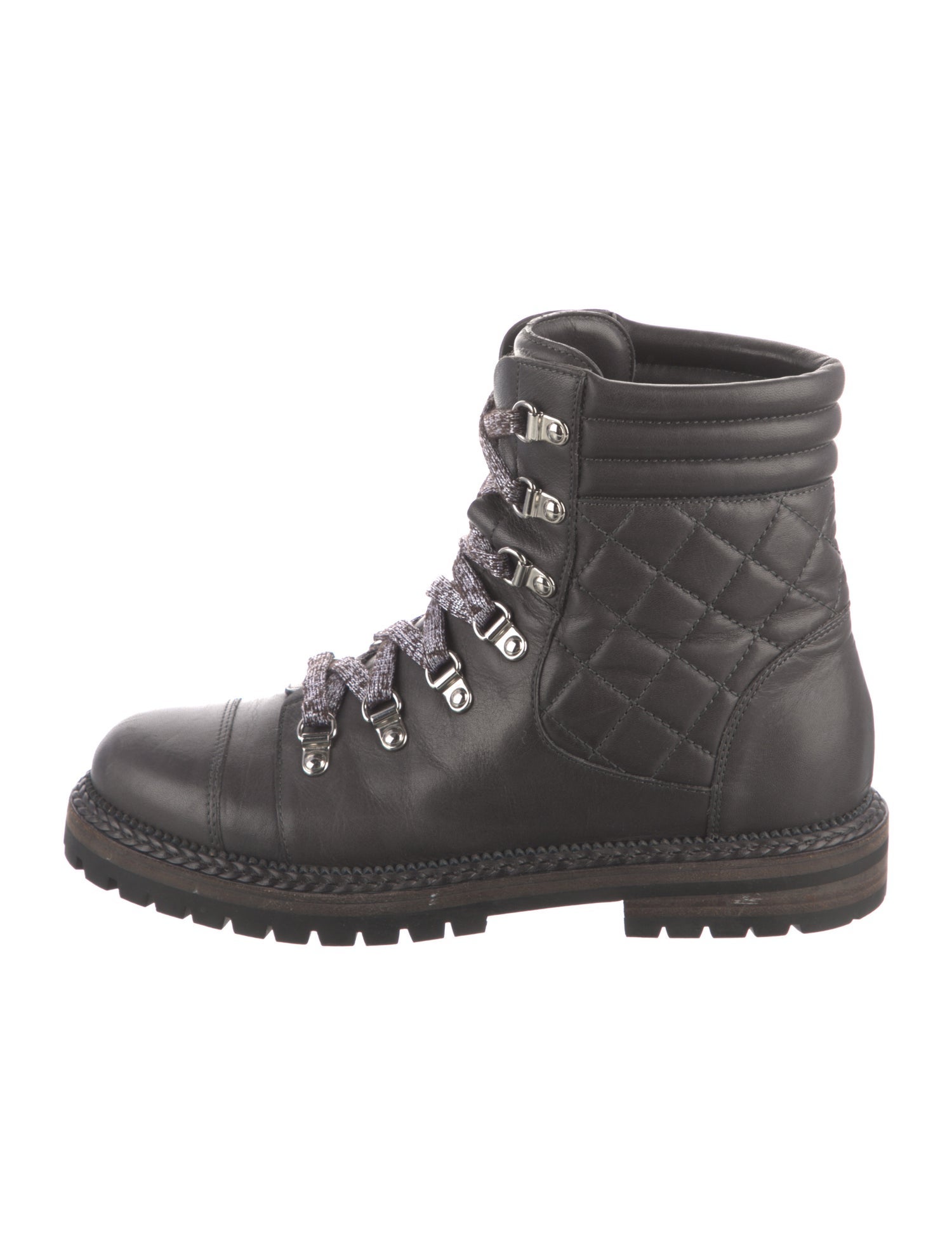 Chanel 2018 Interlocking CC Logo Combat Boots