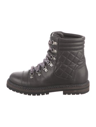 Chanel 2018 Interlocking CC Logo Combat Boots