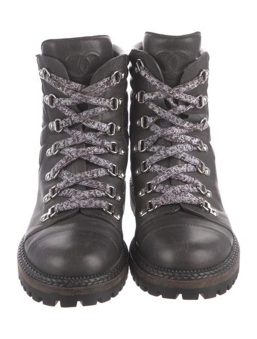 Chanel 2018 Interlocking CC Logo Combat Boots