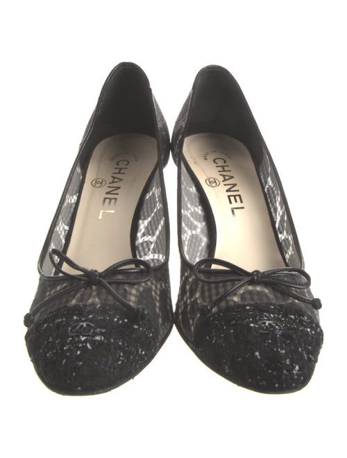 Chanel Interlocking CC Logo Mesh Pumps