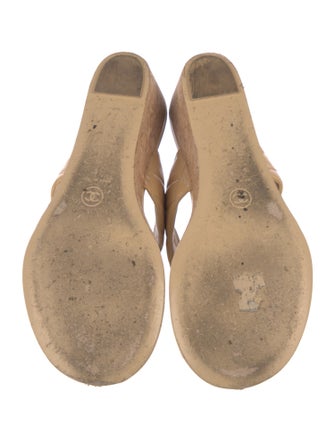 Chanel 2023 Interlocking CC Logo Flip Flops