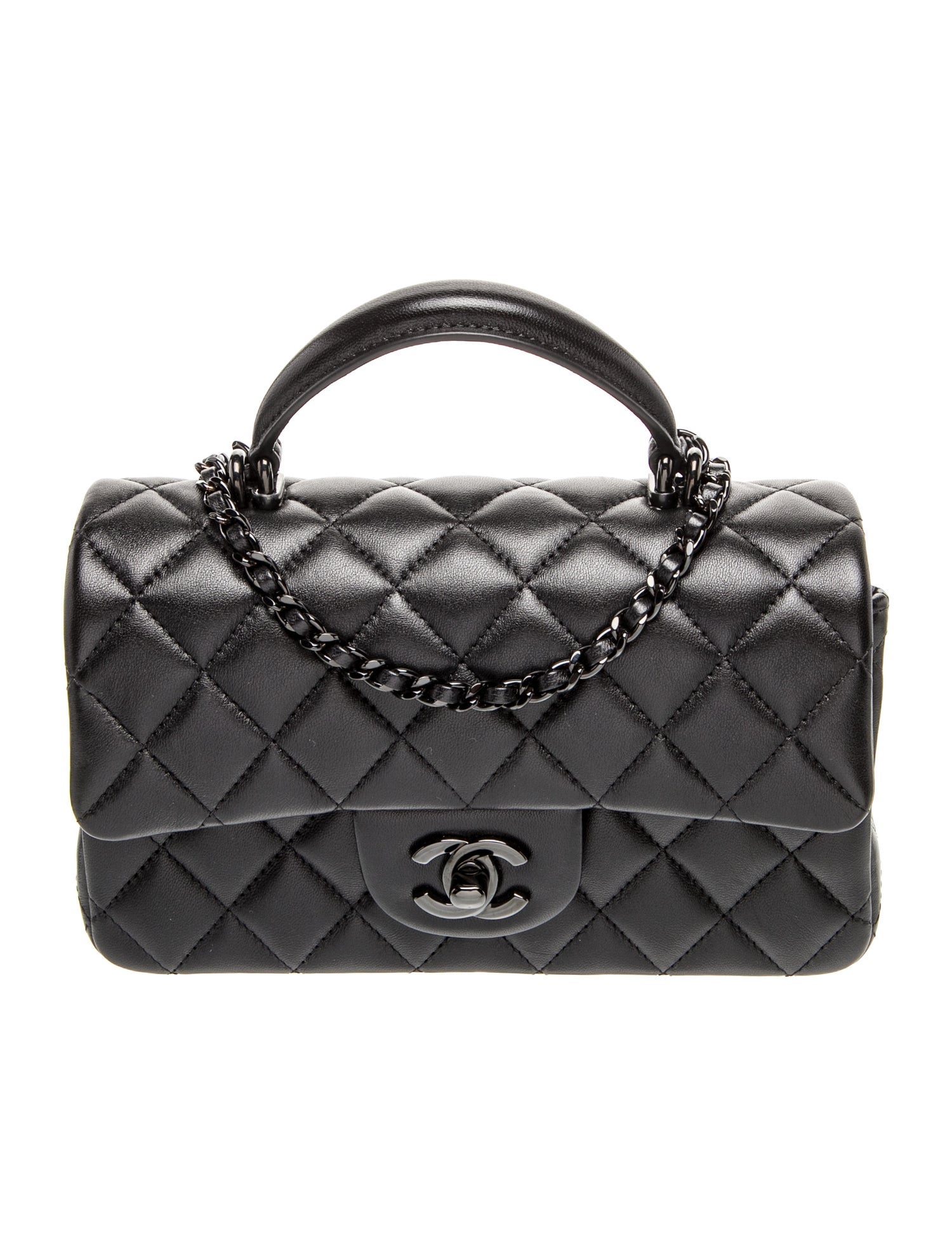 Zadig & Voltaire Leather Graffiti Handle Bag - Black Handle