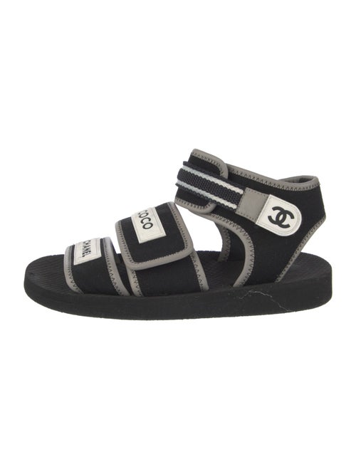 Chanel Interlocking CC Logo Neoprene Slides