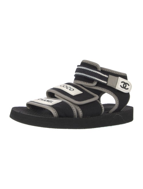 Chanel Interlocking CC Logo Neoprene Slides