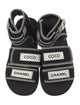 Chanel Interlocking CC Logo Neoprene Slides
