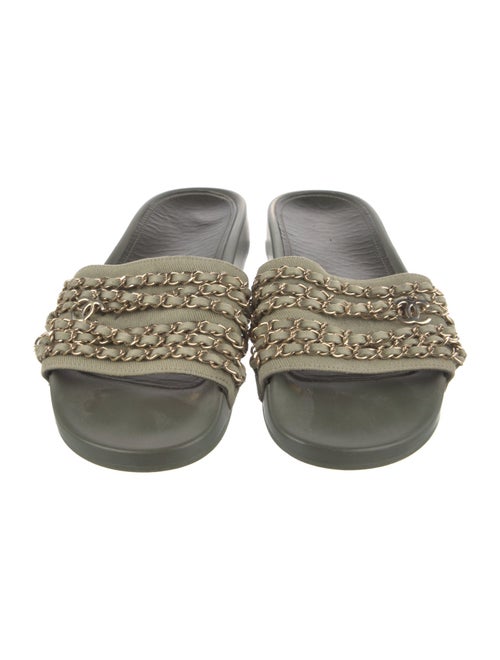 Chanel Interlocking CC Logo Canvas Slides