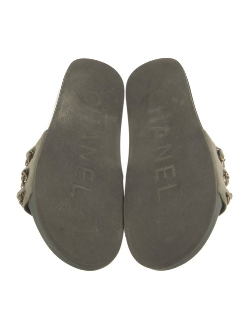 Chanel Interlocking CC Logo Canvas Slides