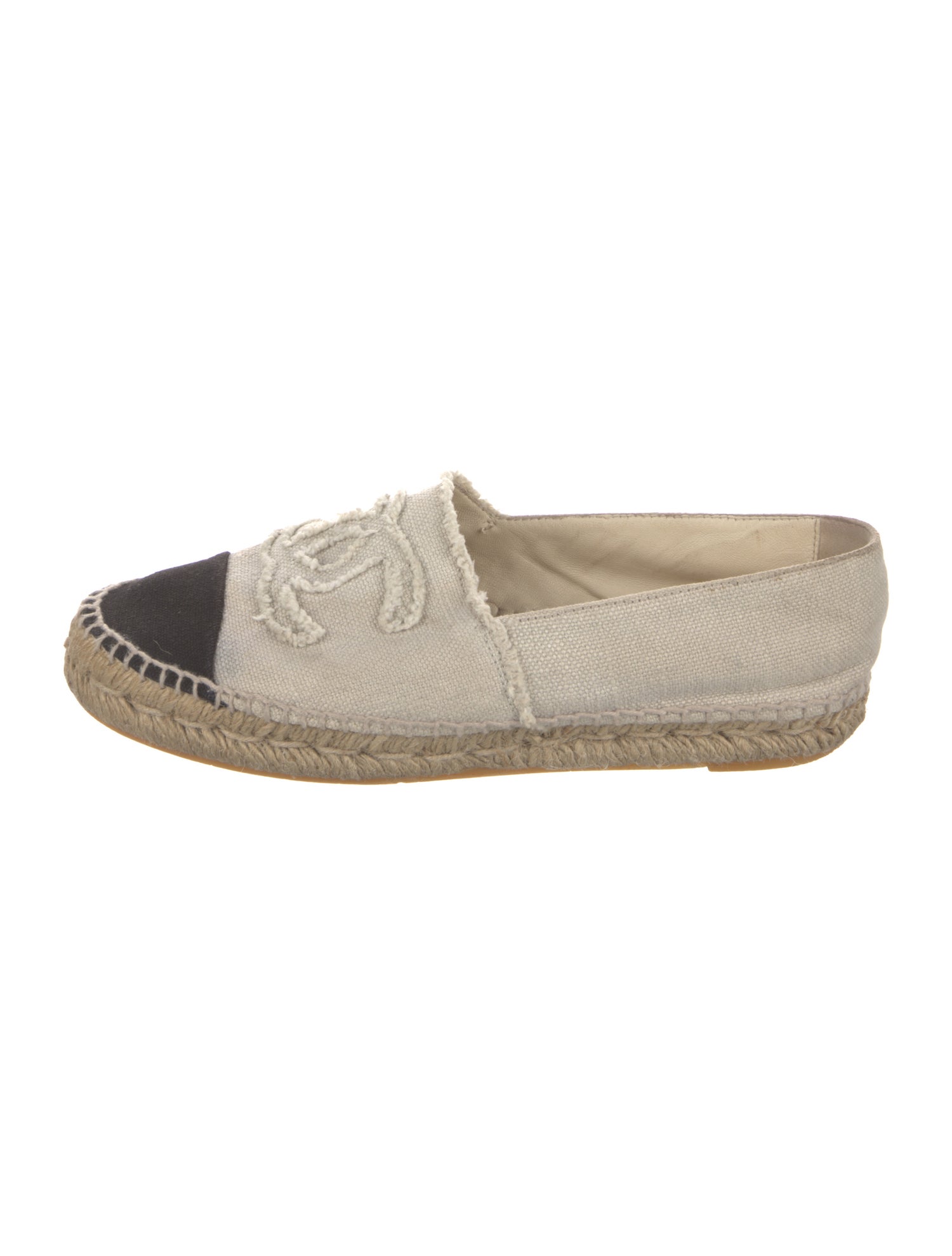 Chanel Interlocking CC Logo Canvas Espadrilles