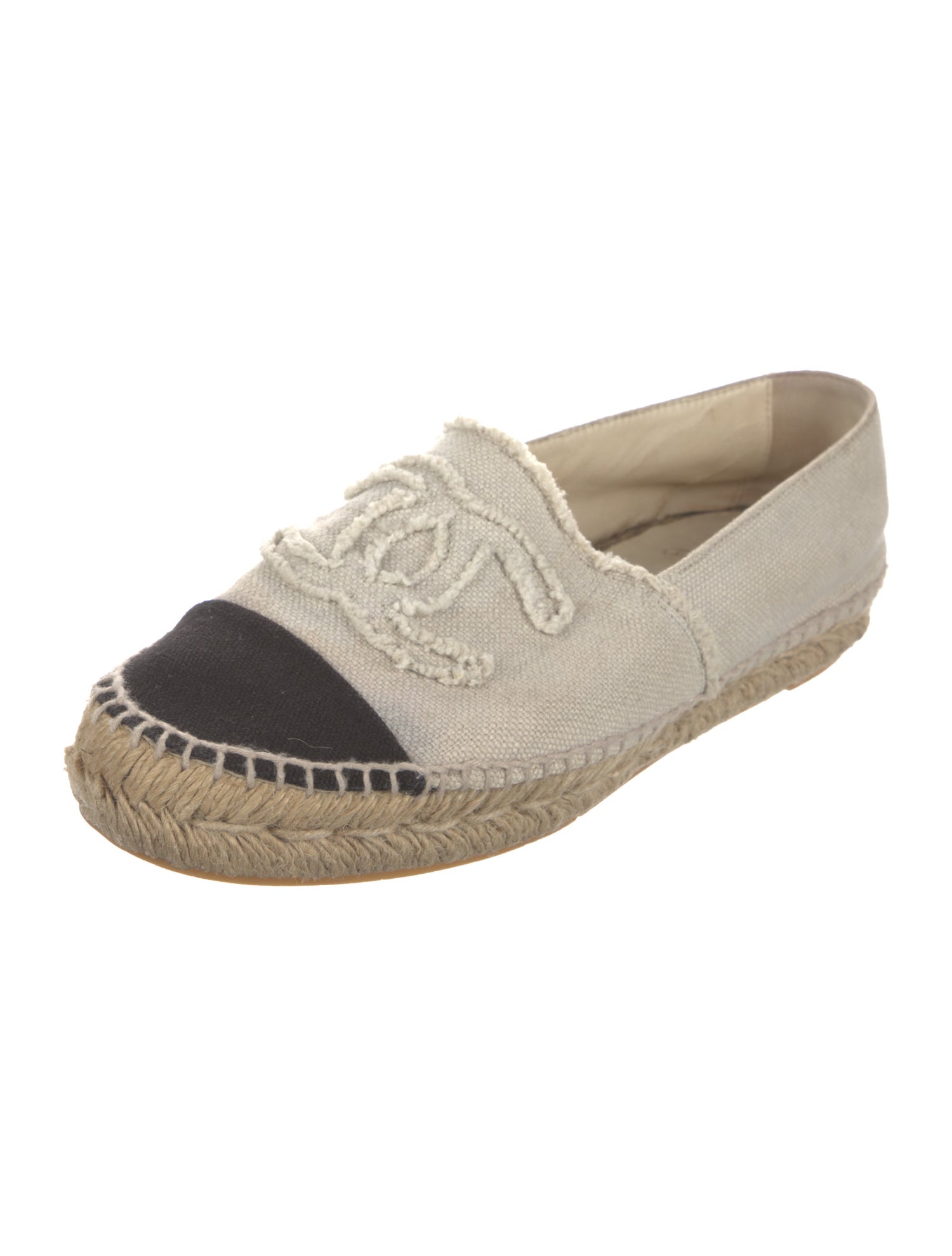 Chanel Interlocking CC Logo Canvas Espadrilles